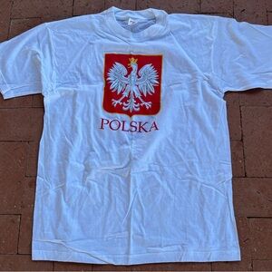 Vintage 90’s Polska / Polish Flag T shirt